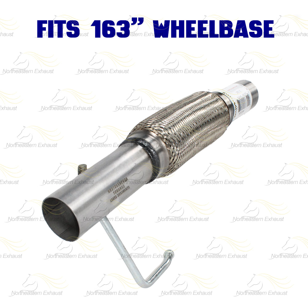 2011-2014 Ford F-150 3.5L 163" WB Stainless Steel Resonator Flex Pipe w/ Muffler & Tail Pipe Kit