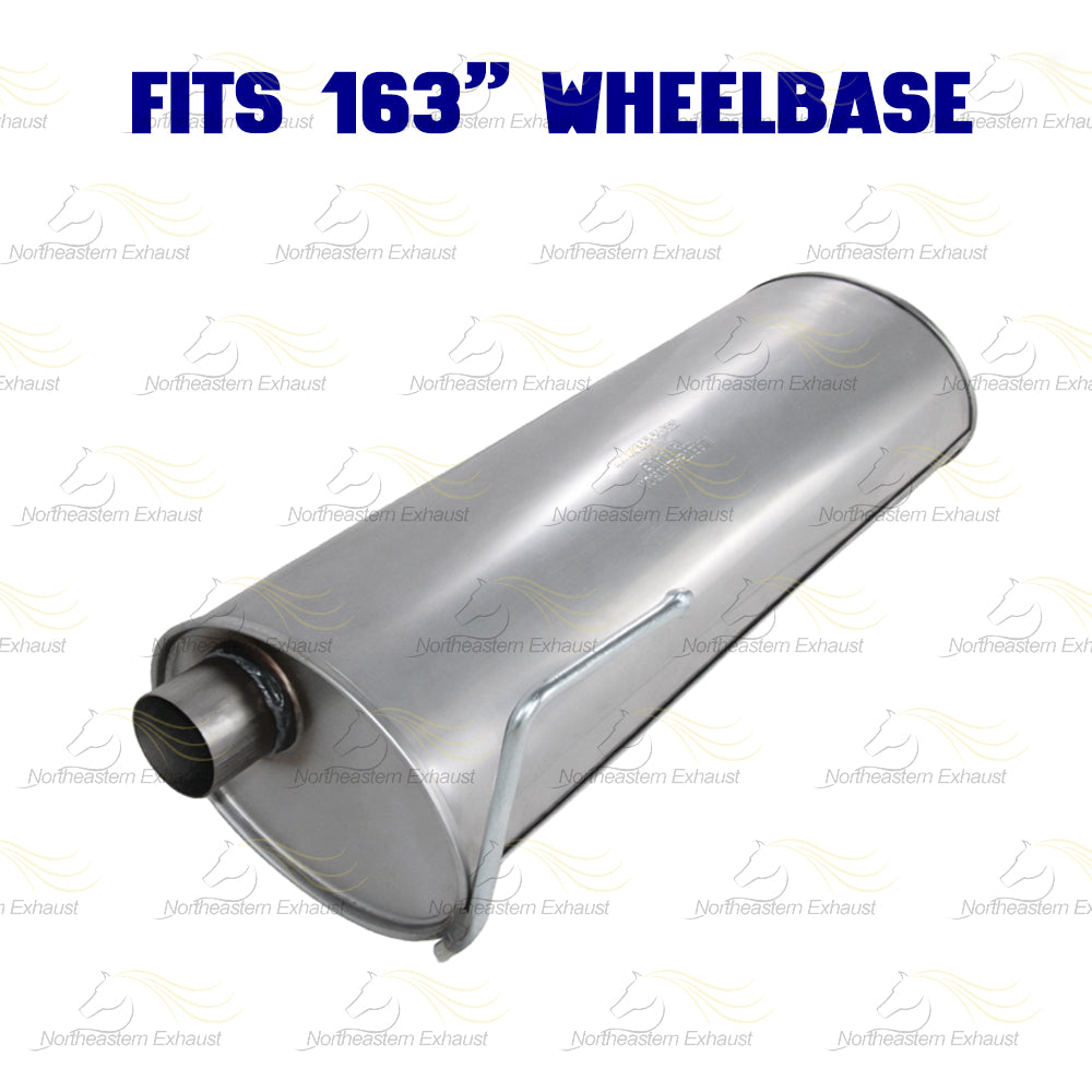 2011-2014 Ford F-150 3.5L 163" WB Stainless Steel Resonator Flex Pipe w/ Muffler & Tail Pipe Kit