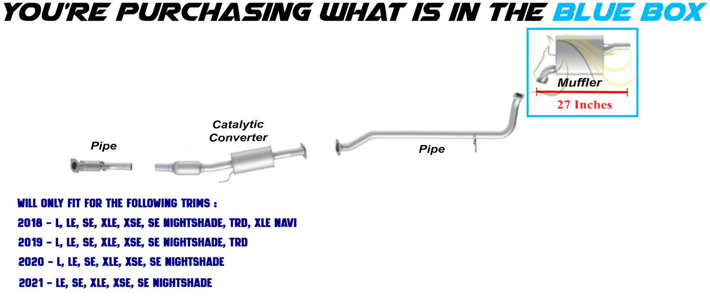 2018-2021 Toyota Camry 2.5L Direct-Fit Exhaust Muffler