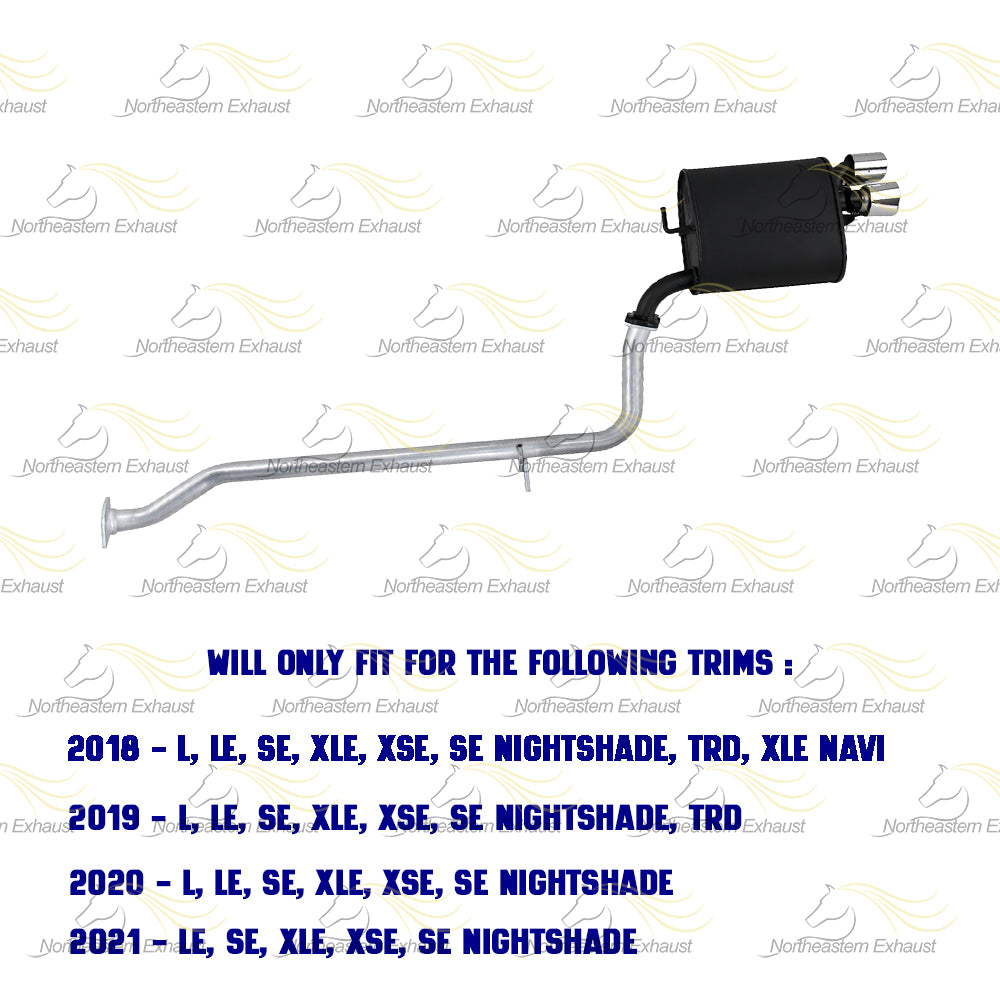 2018-2021 Toyota Camry 2.5L Direct-Fit Exhaust Rear Pipe & Muffler