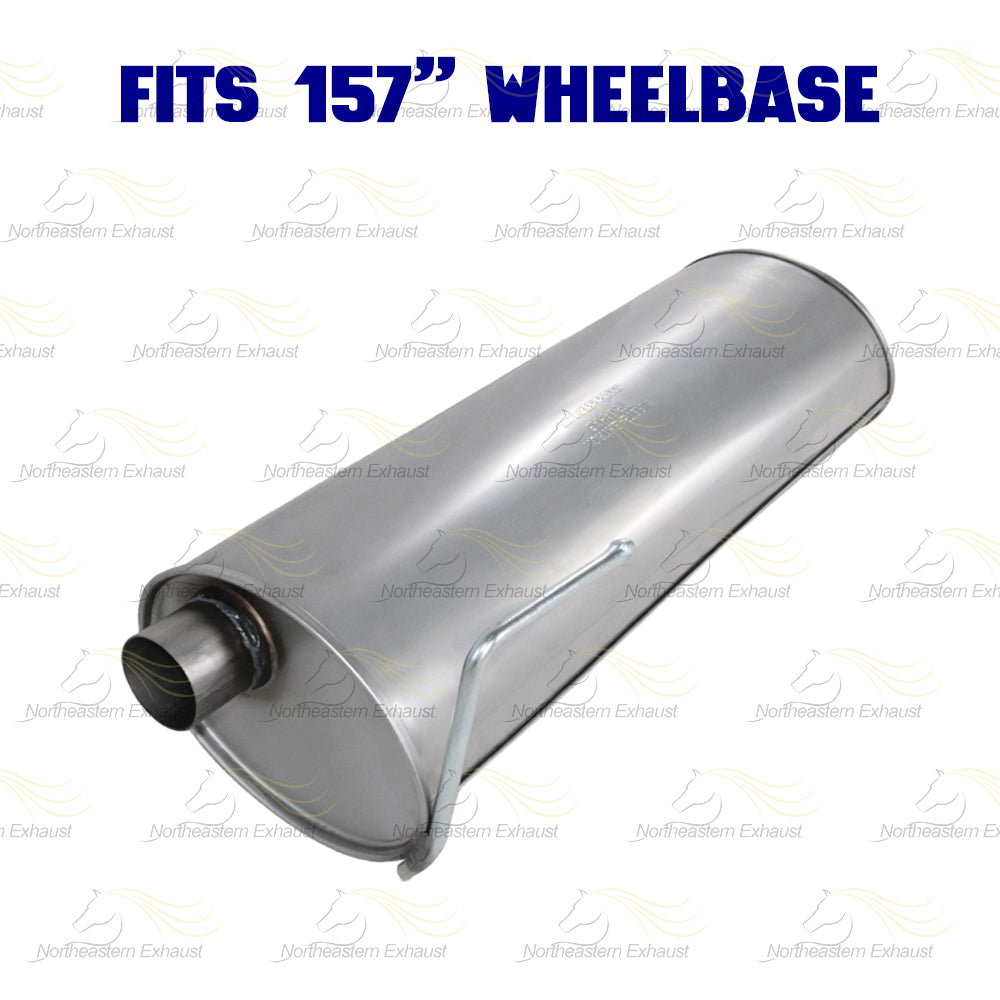 2011-2014 Ford F-150 3.5L 157in WB Stainless Steel Resonator Flex Pipe with Muffler & Tail Pipe Kit