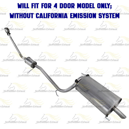 1998-2002 Honda Accord 2.3L EPA Catalytic Resonator and Muffler Exhaust System