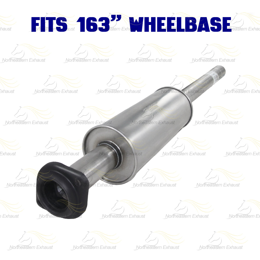 2011-2014 Ford F-150 3.7L 163in WB Stainless Steel Resonator Flex Pipe with Muffler & Tail Pipe Kit