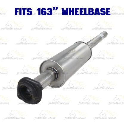 2011-2014 Ford F-150 3.7L 163in WB Stainless Steel Resonator Flex Pipe with Muffler & Tail Pipe Kit
