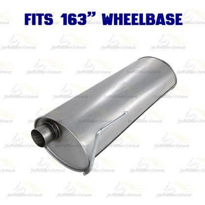 2011-2014 Ford F-150 3.7L 163in WB Stainless Steel Resonator Flex Pipe with Muffler & Tail Pipe Kit