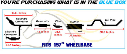 2011-2014 Ford F-150 3.7L 157in WB Stainless Steel Complete Exhaust System - EPA Approved