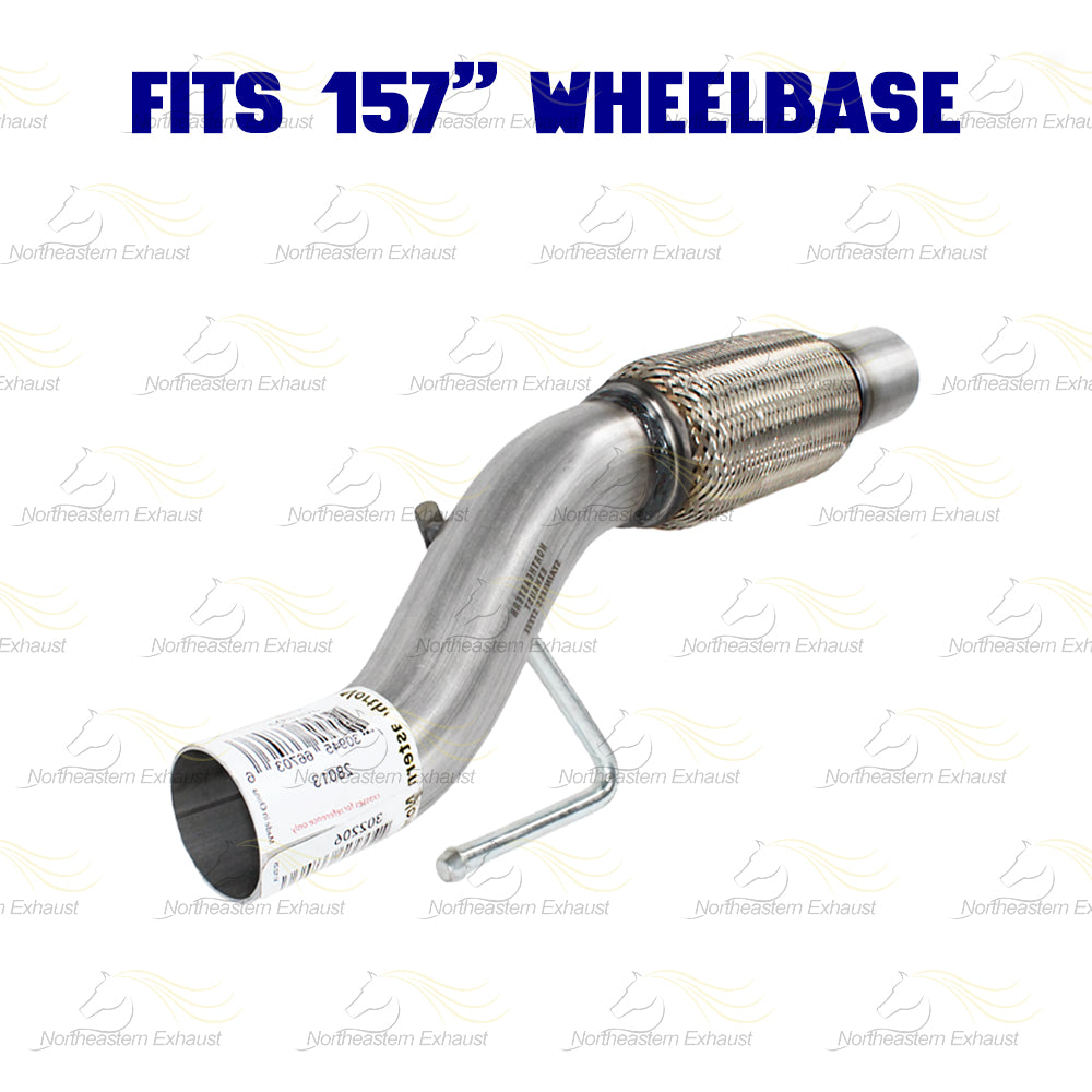 2011-2014 Ford F-150 3.7L 157in WB Stainless Steel Resonator Flex Pipe with Muffler & Tail Pipe Kit