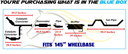 2011-2014 Ford F-150 3.7L 145in WB Stainless Steel Complete Exhaust System - EPA Approved