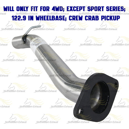 2001-2004 GMC Sonoma 4.3L Exhaust Extension Pipe w/ Hanger Stainless Steel
