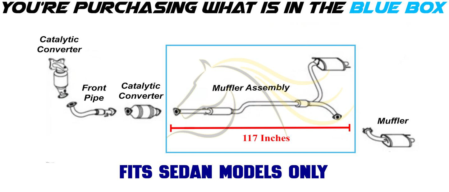 2009-2014 Acura TSX 2.4L Stainless Steel Passenger Side Exhaust Muffler Assembly with Hangers