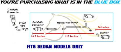 2009-2014 Acura TSX 2.4L SEDAN Exhaust Catalytic w/ Passenger & Driver Side Muffler Kit - EPA Approved