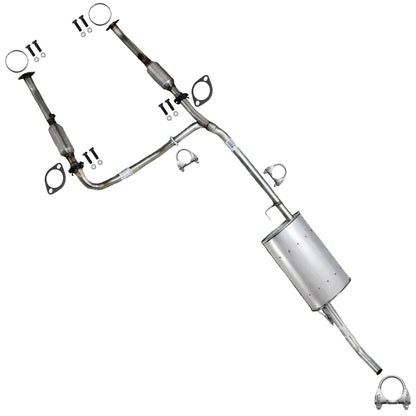 2007-2019 Nissan Frontier 4.0L Pair of Rear Exhaust Catalytic w/ Pipe & Muffler Kit - EPA Approved
