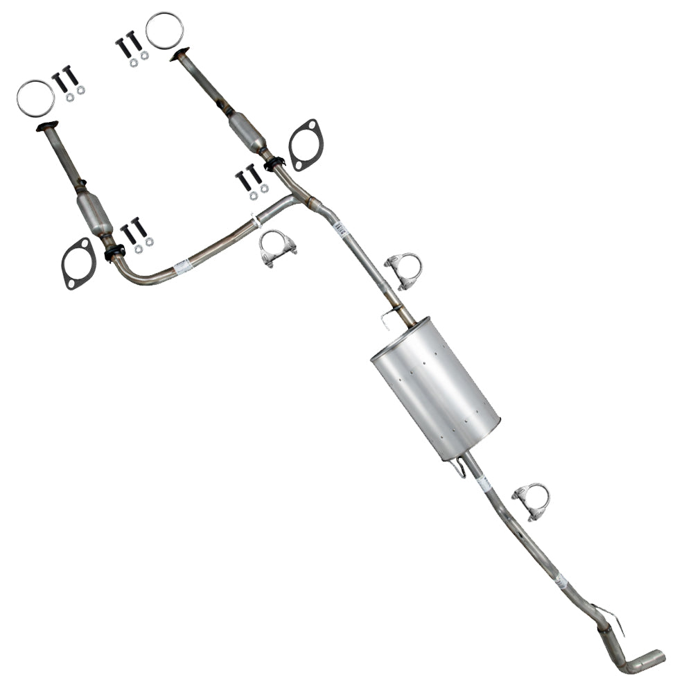 2007-19 Nissan Frontier 4.0L Pair of Rear Catalytic Front Pipe Muffler Resonator Kit - EPA Approved