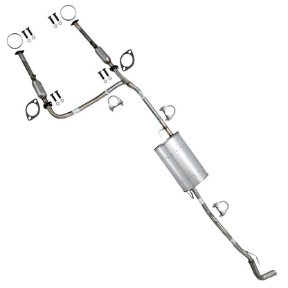 2009-2012 Suzuki Equator 4.0L 140in WB Pair of Rear Catalytic Front Pipe Muffler Resonator Kit - EPA Approved