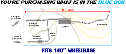2009-2012 Suzuki Equator 4.0L 140in WB Pair of Rear Catalytic Front Pipe Muffler Resonator Kit - EPA Approved