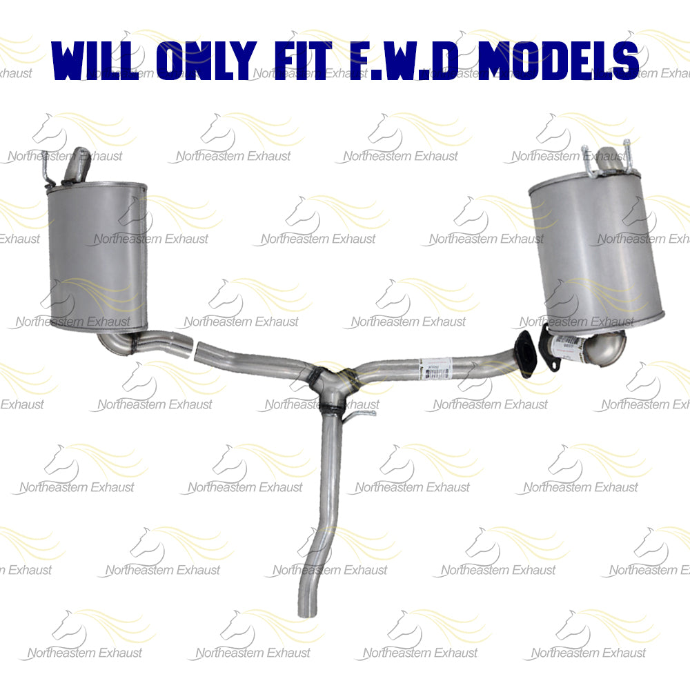 2017-2019 Honda CR-V 1.5L FWD Stainless Steel Y-Pipe Pair of Muffler Exhaust System