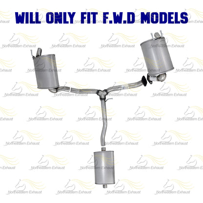 2017-2019 Honda CR-V 1.5L FWD Exhaust Center Muffler Y-Pipe Pair of Muffler Kit