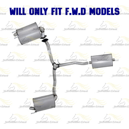 2017-2019 Honda CR-V 1.5L FWD Exhaust Center Muffler Y-Pipe Pair of Muffler Kit