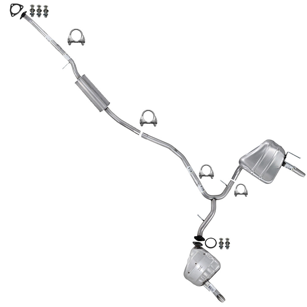 2016-2021 Honda Civic 1.5L SEDAN Resonator Y Pipe and Pair of Muffler Exhaust System