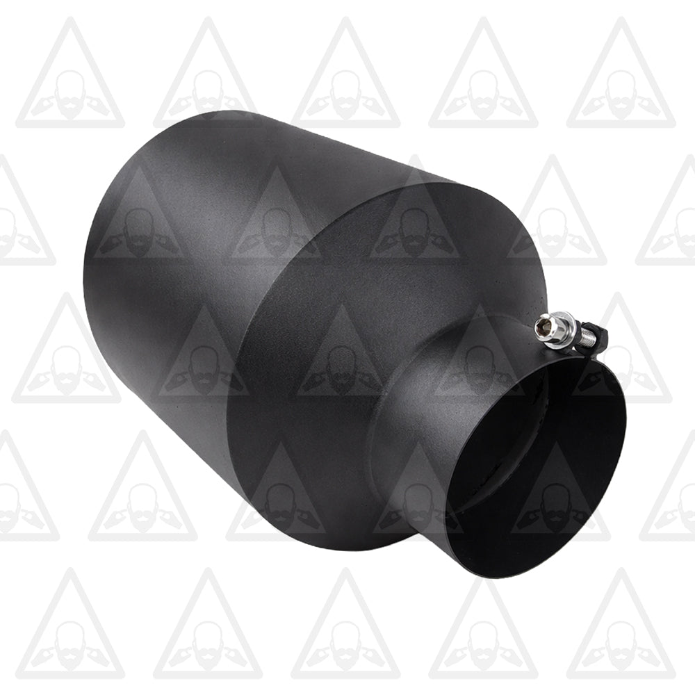 High Temperature Black Diesel Bolt On Exhaust Tip 5"Inlet 10"Outlet 15"Long