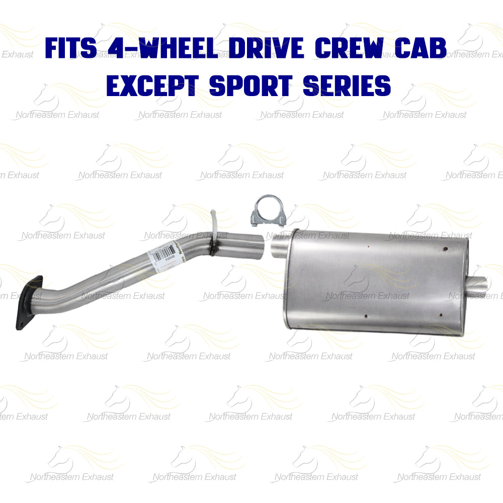 2001-2004 Chevy S10 & GMC Sonoma 4.3L 4WD Stainless Steel Front Pipe & Muffler