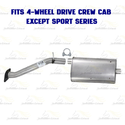 2001-2004 Chevy S10 & GMC Sonoma 4.3L 4WD Stainless Steel Front Pipe & Muffler