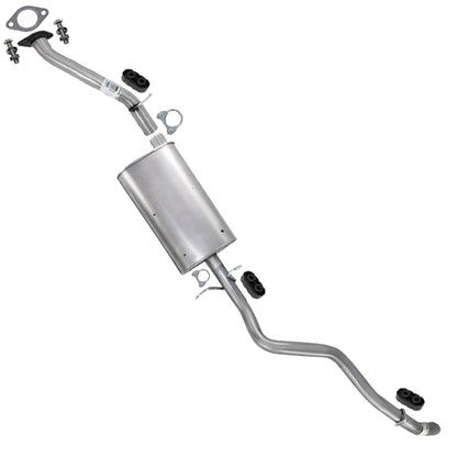 2001-2004 GMC Sonoma 4.3L Stainless Steel Cat-Back Exhaust Kit w/ Hangers - 4WD