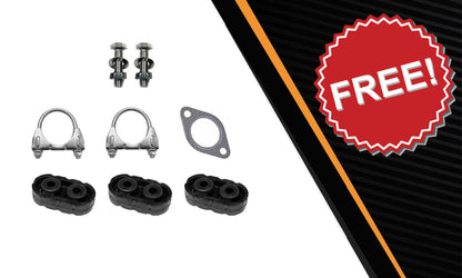 2001-2004 GMC Sonoma 4.3L Stainless Steel Cat-Back Exhaust Kit w/ Hangers - 4WD