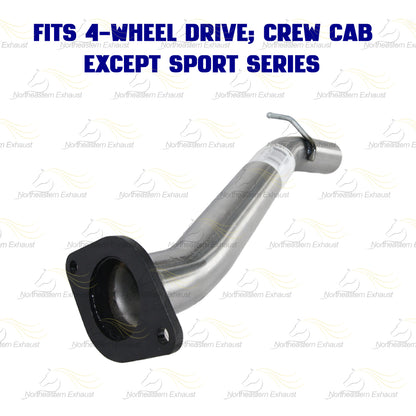 2001-2004 Chevy S10 & GMC Sonoma 4.3L Stainless Steel Front Pipe Muffler & Tail Pipe Kit - 4WD