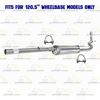 2006-2008 Dodge RAM 1500 3.7L 4.7L 120.5in WB Exhaust Pipe & Muffler w/ Tail Pipe Kit