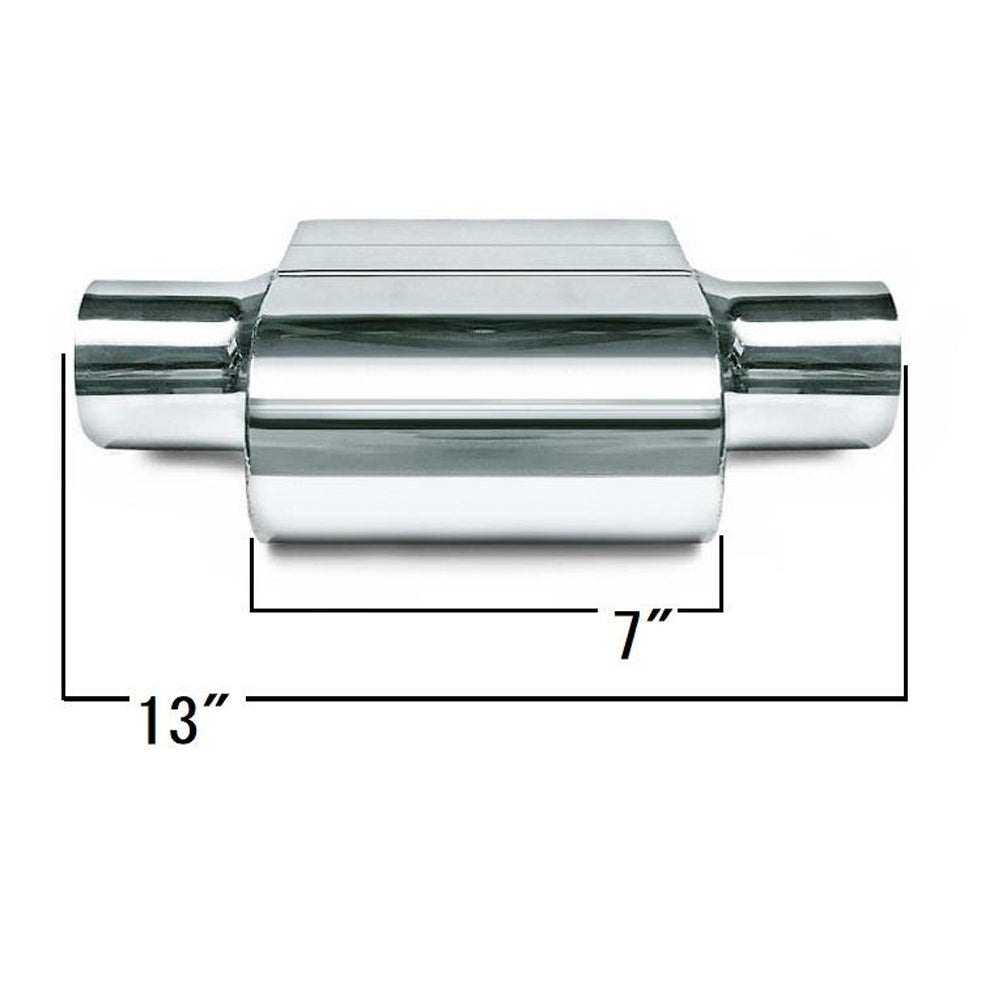 Performance Exhaust Single Chamber Muffler 2.5in INLET/OUTLET