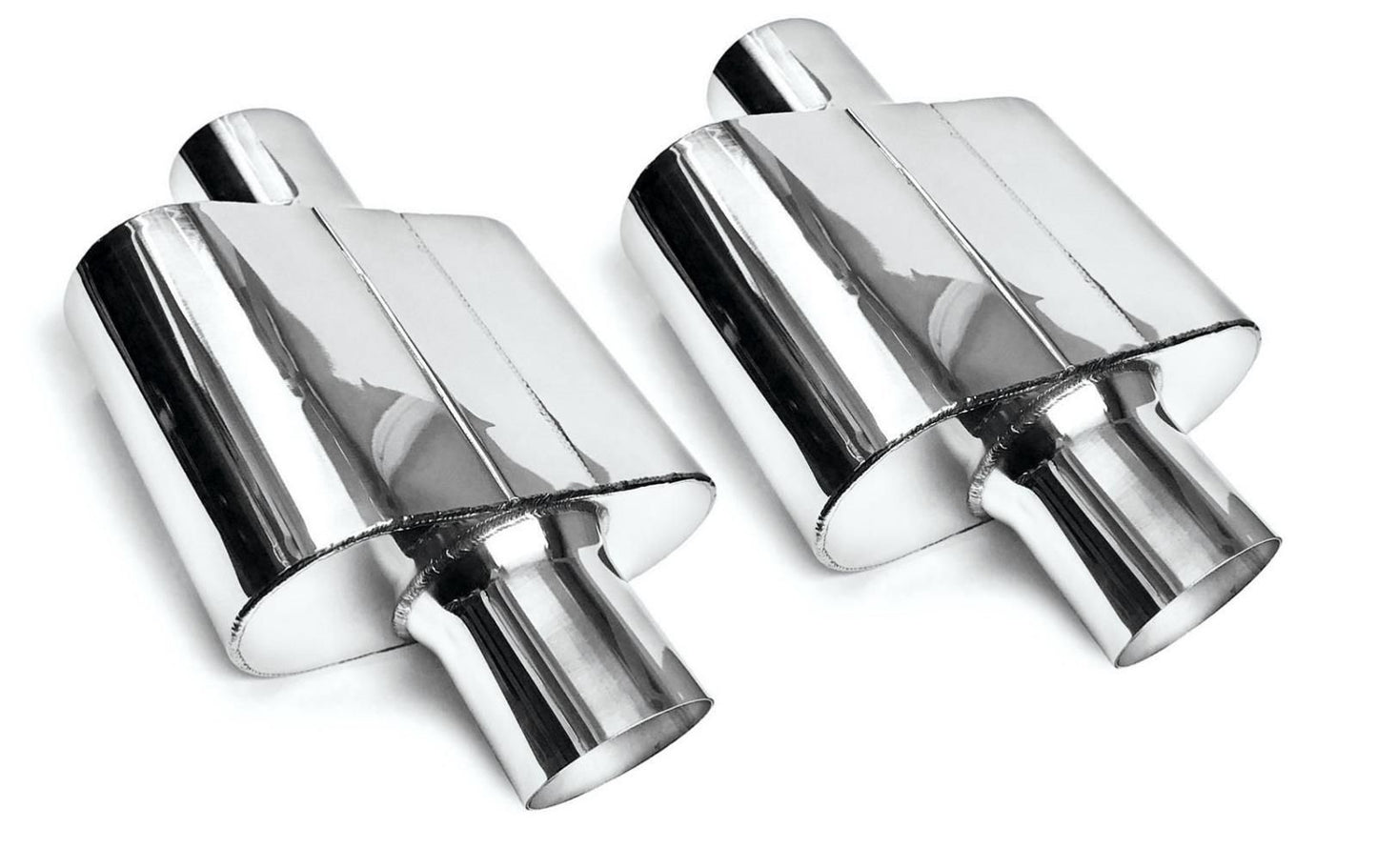 2.5in INLET/OUTLET Center Pair of Single Chamber Universal Performance Exhaust Mufflers
