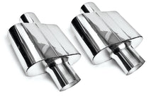 2.5in INLET/OUTLET Center Pair of Single Chamber Universal Performance Exhaust Mufflers