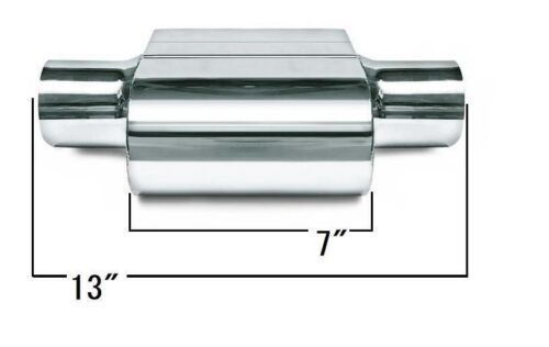 2.5in INLET/OUTLET Center Pair of Single Chamber Universal Performance Exhaust Mufflers