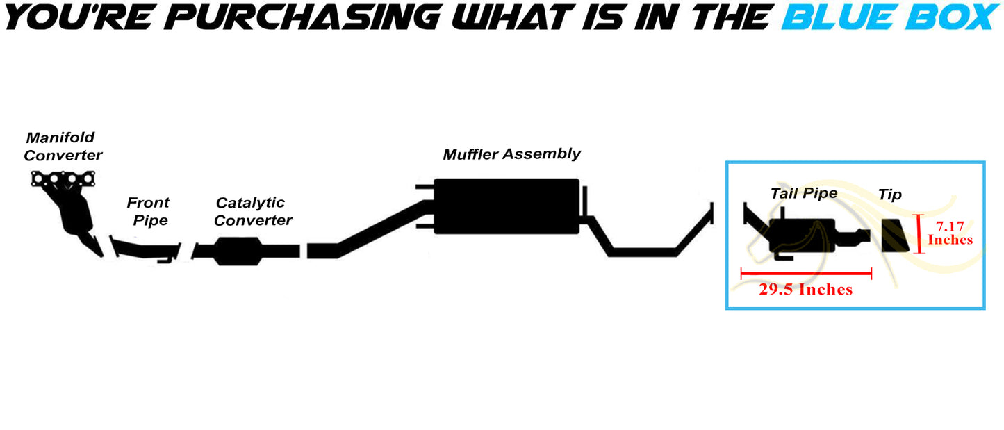 2013-2018 Hyundai Santa Fe Sport 2.4L Stainless Steel Exhaust Tail Pipe w/ Tip