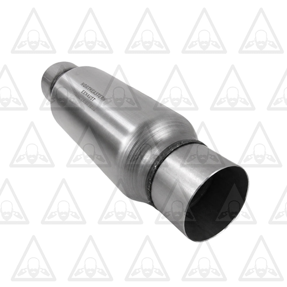 Stainless Steel Universal Chamber Round Performance Muffler 3.5" Inlet & 3.5" Outlet 18" Long