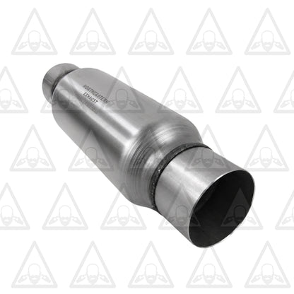 Stainless Steel Universal Chamber Round Performance Muffler 3.5" Inlet & 3.5" Outlet 18" Long