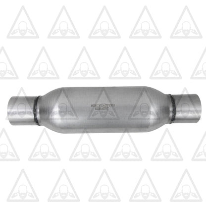 Stainless Steel Universal Chamber Round Performance Muffler 3" Inlet & 3" Outlet 17" Long