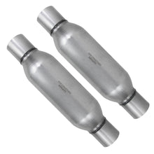 3 Inch ID/OD, 17 Inch Long Pair of Single Chamber Performance Race Round Universal Mufflers