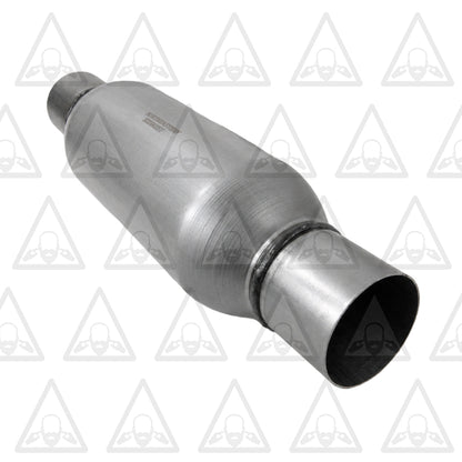 3 Inch ID/OD, 17 Inch Long Pair of Single Chamber Performance Race Round Universal Mufflers