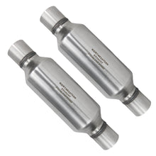 Stainless Steel Pair of Single Universal Chamber Round Performance Muffler 2.75" ID/OD 18" Long