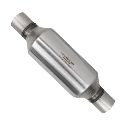 Stainless Steel Universal Chamber Round Performance Muffler 2.50" Inlet & 2.50" Outlet 50" Long