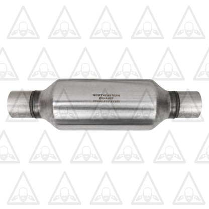 Stainless Steel Universal Chamber Round Performance Muffler 2.50" Inlet & 2.50" Outlet 50" Long