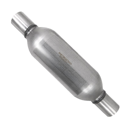 Stainless Steel Single Universal Chamber Round Performance Muffler 2.25" ID/OD 18" Long