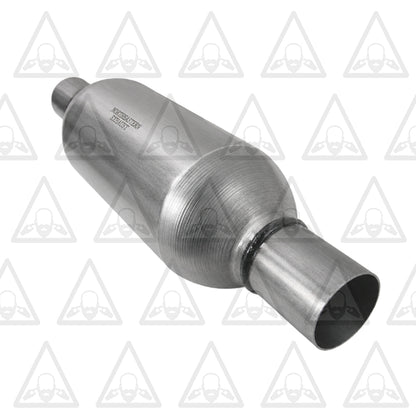 Stainless Steel Single Universal Chamber Round Performance Muffler 2.25" ID/OD 18" Long