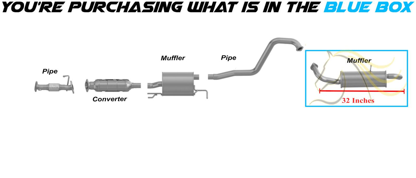 2012-2013 Kia Soul 1.6L & 2.0L Stainless Steel Exhaust Muffler Assembly