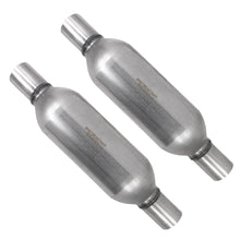 Stainless Steel Pair of Single Universal Chamber Round Performance Muffler 2.25" ID/OD 18" Long
