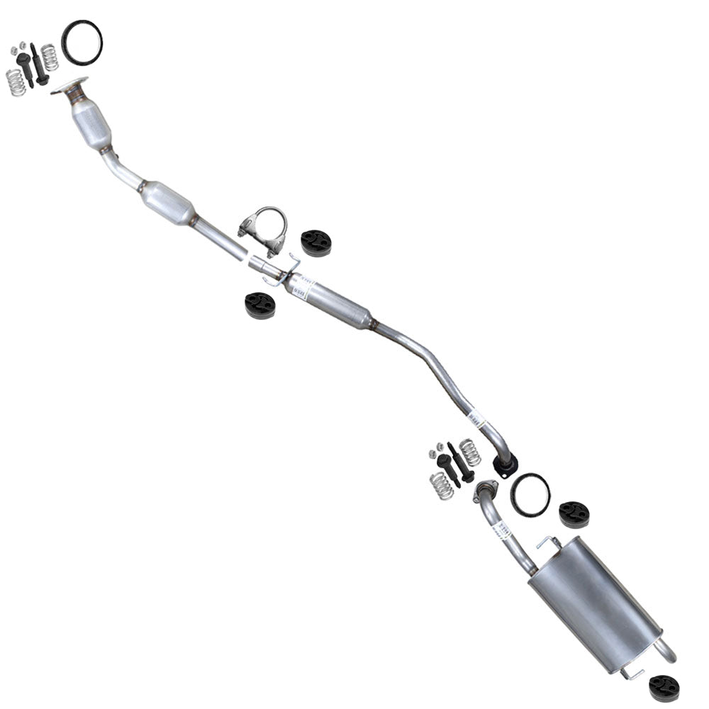2005-2008 Toyota Corolla 1.8L Catalytic, Resonator Pipe, Muffler Complete Exhaust System Kit  with EPA-Approved