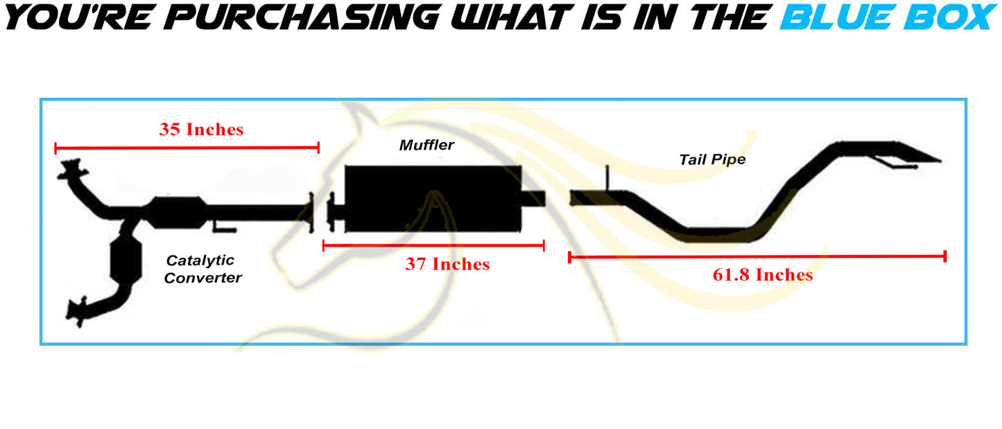 Stainless Steel Complete Exhaust System for 2007-2010 Jeep Commander & 2008-2010 Grand Cherokee 3.7L - EPA Approved