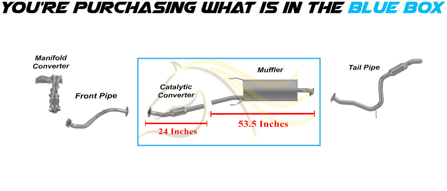 2009-2012 Toyota RAV4 2.5L Stainless Steel Exhaust Rear Catalytic w/ Muffler Kit - EPA Approved